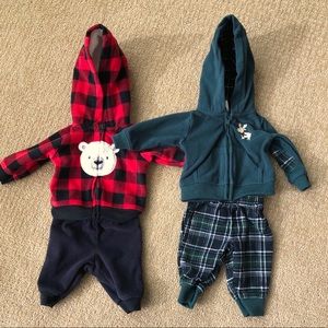 Newborn fleece outfit lot